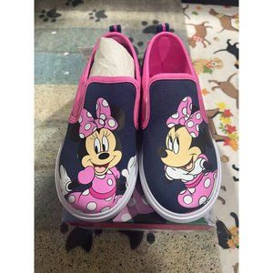 NEW Disney junior minnie mouse twin gore Kids sneakers Navy/Pink Size :12